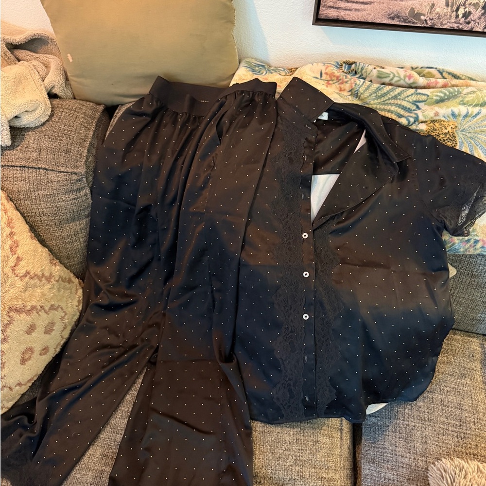 WeWoreWhat Black and White Dotted Shirt
